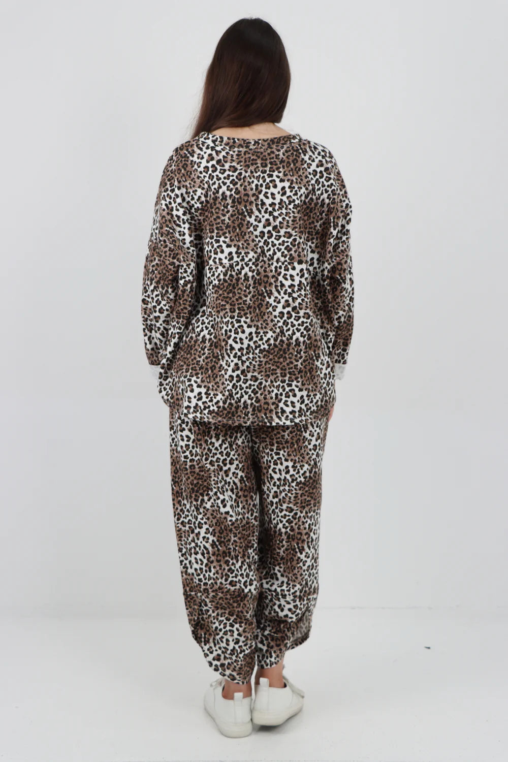 Italian Leopard Printed Hooded 2 piece Co-Ord Set